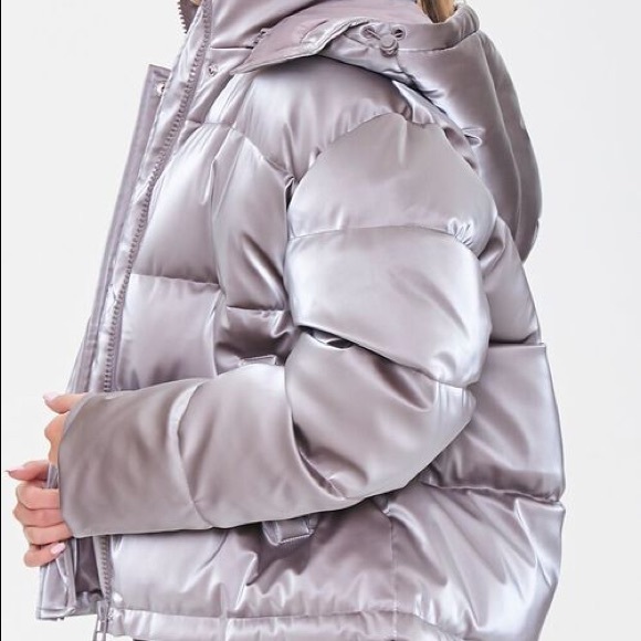 Metallic Quilted Puffer Jacket - Picture 2 of 4